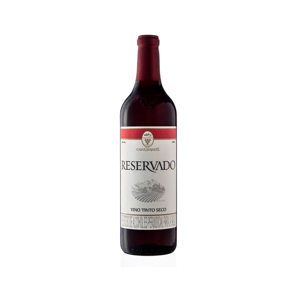 VINO TINTO SECO RESERVADO x 750 cc