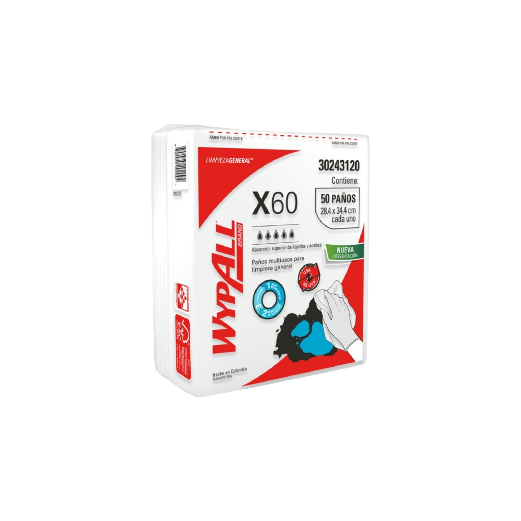 WYPALL X-60 QUARTERFOLD 30227886/30243120 CJ x 24 UND