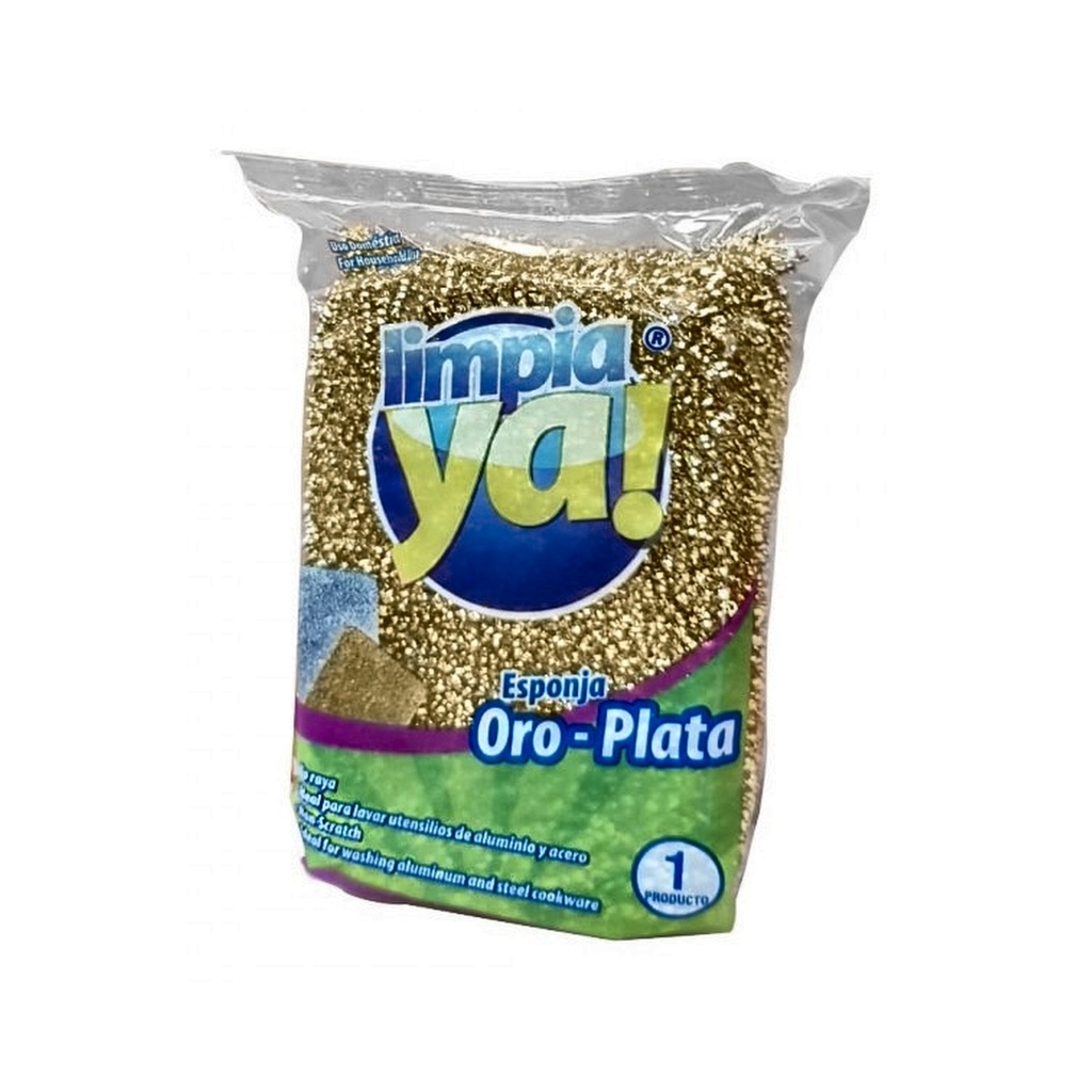 ESPONJA ORO-PLATA LIMPIAYA 481010525 RISTRA x 12 UND