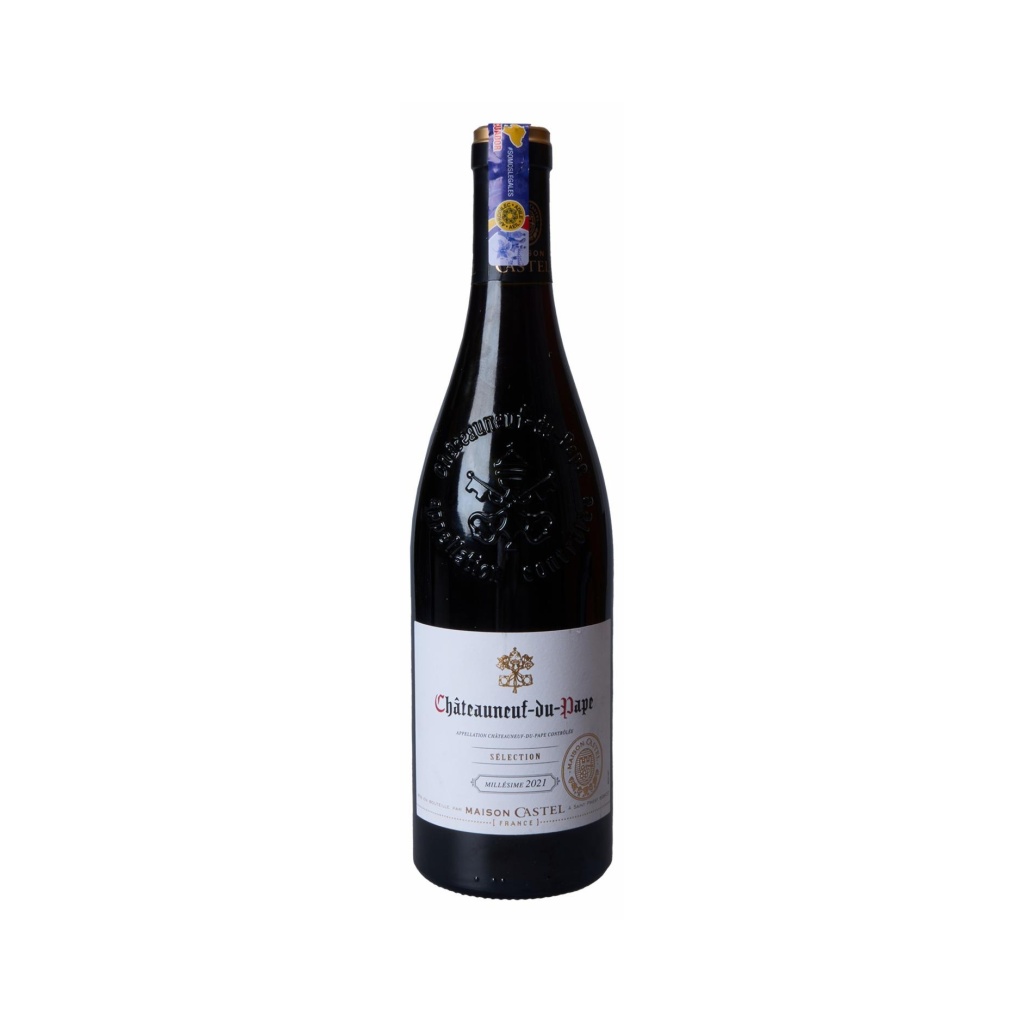 VINO CASTEL CHATEAUNEUF DU PAPE ROUGE AOC x 750 cc