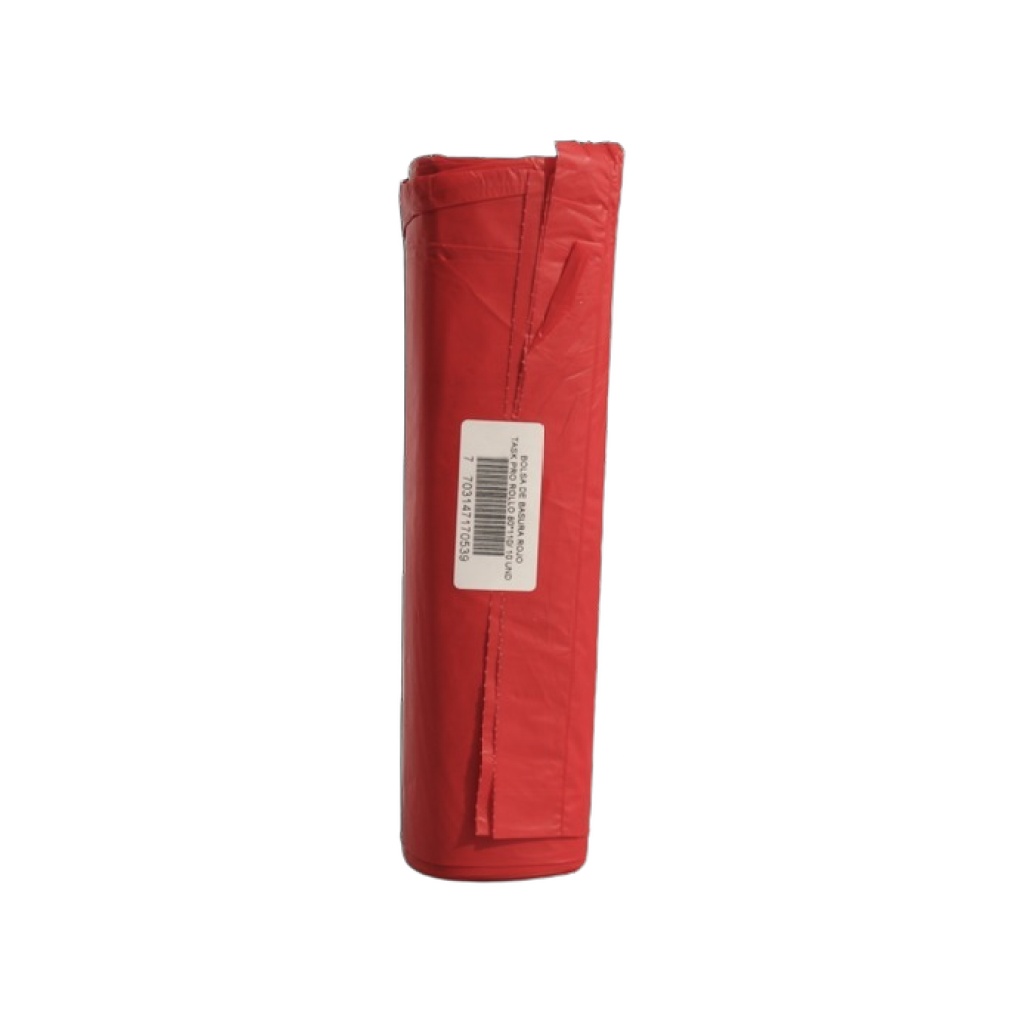 BOLSA DE BASURA ROJA TASK PRO ROLLO 80 X 110 CMS X 10 UNDS RF_1017053/1017127