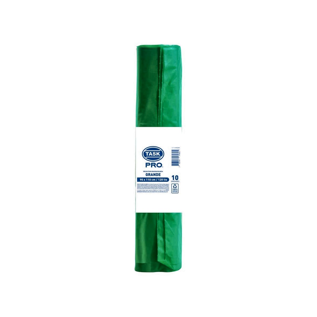 BOLSA BASURA VERDE TASK PRO  ROLLO 90 X 110 X 10 UND RF_1017082/1017124