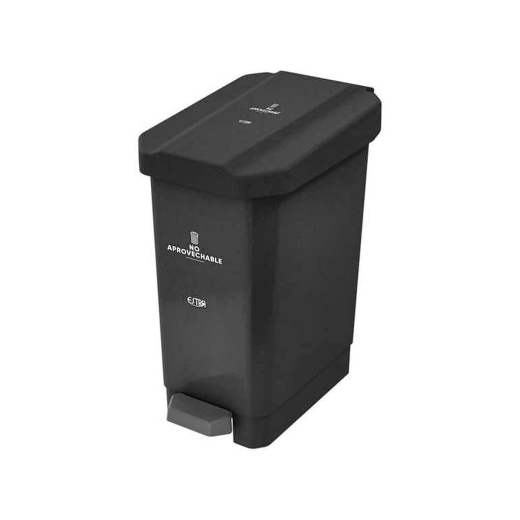 CANECA PAPELERA ESTRABINS PEDAL NEGRO NO APROVECHABLE 10 LT 4-1042674_EMP 4