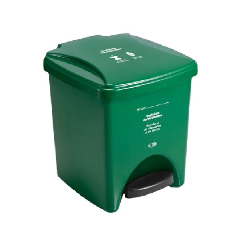 PAPELERA PEDAL VERDE ORGANICO APROVECHABLE 20 L 4-1042577_EMP 4