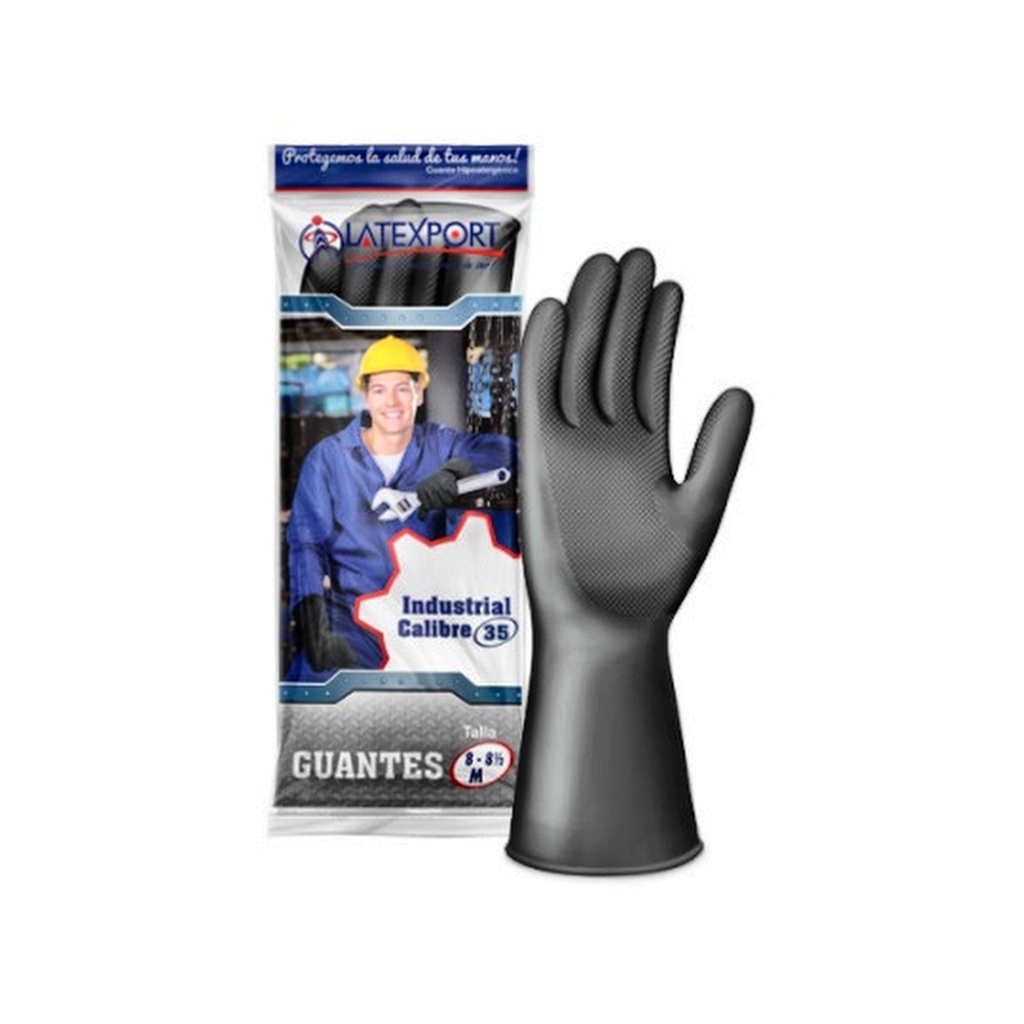 GUANTE INDUSTRIAL NEGRO C-35 T-8 RF_131013