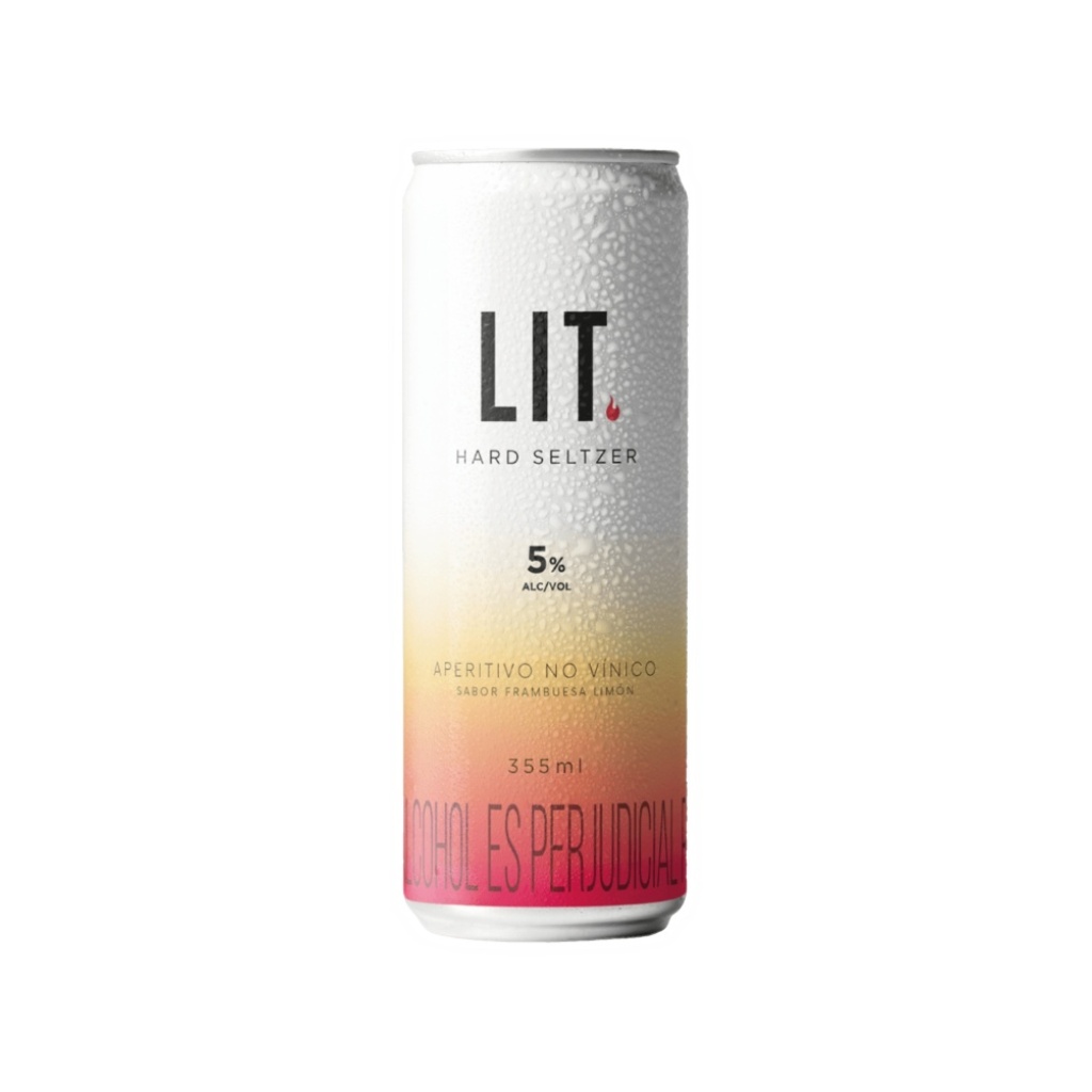 BEBIDA LIT HARD SELTZER FRAMBUESA LIMON x 355 cc UNIDAD