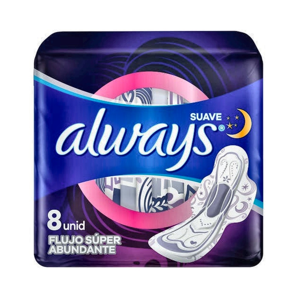 TOALLA FEM SUAVE AC NOCTURNA CON ALAS PAQ X 34UND