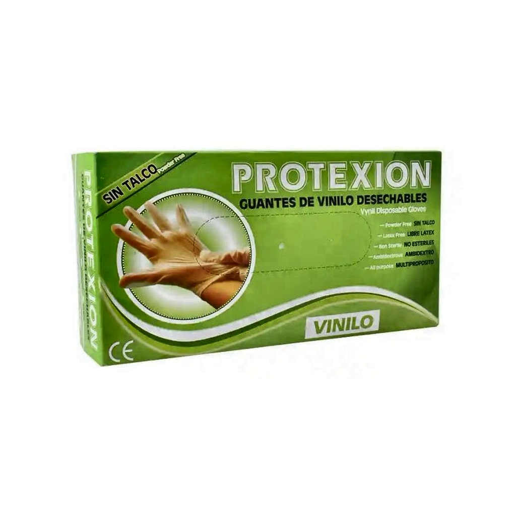 GUANTES DE VINILO PROTEXION TALLA M 00EXA228 DISP X 100UNDS