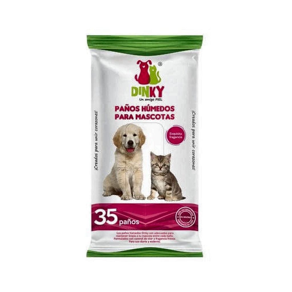 PAÑOS HUMEDOS DINKY PARA MASCOTAS 5540 PAQ x 35 UND