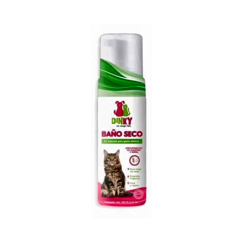 BAÑO SECO DINKY ESPUMA GATO ADULTO 5519 FSC x 200 ML