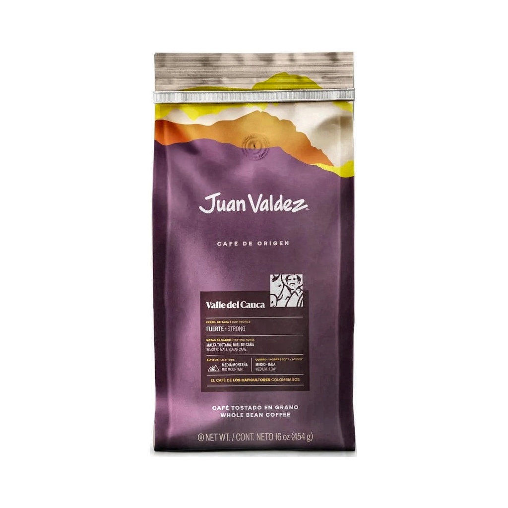 CAFE VALLE DEL CAUCA GRANO BOL x 454 GR