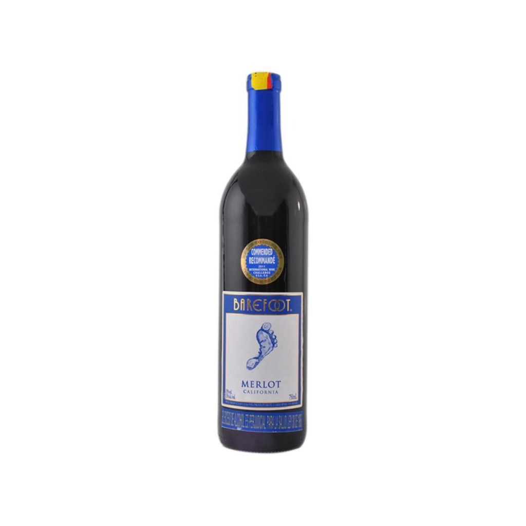 VINO MERLOT BAREFOOT x 750 cc