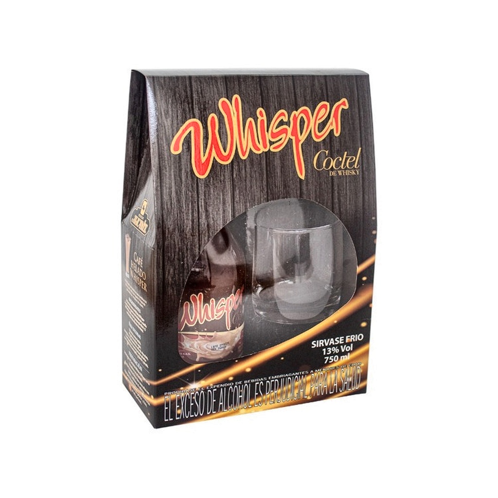ESTUCHE COC. WHISKY 13% VOL x 750 cc + COPA