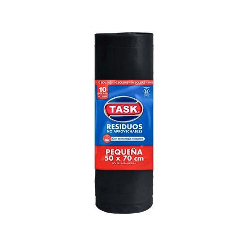 BOLSA DE BASURA TASK BIO ROLLO 50 X 70  X 10 UDS TRADICIONAL RF_1017028 / 1017114