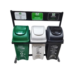[2030115] PUNTO ECOLOGICO 3 PUESTOS 35 LT PAPEL CART - ORDIN - PLAST 4-1008431_EMP1