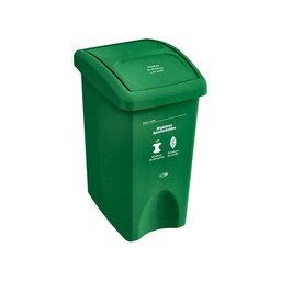 [2030315] PAPELERA VAIVEN PLANA VERDE- ORGANICO APROVECHABLE 35L EMP 4 4-1042515_EMP 4