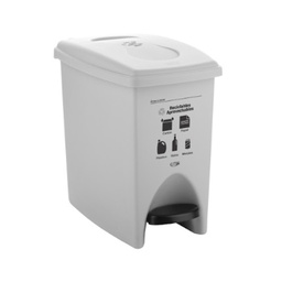 [2030632] PAPELERA PEDAL 10 L BLANCO RECICLABLE APROVECHABLE 4-1042554_EMP 4