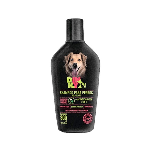 SHAMPOO 2 EN 1 DINKY PERRO PELO CLARO 71958 FSC x 300 ML