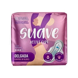 [2410008] TOALLA FEM SUAVE AC DELGADA CON ALAS PAQ X 10UND