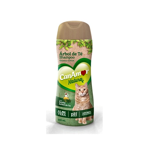 SHAMPOO  ÀRBOL DE TÈ GATOS POR 230 cc